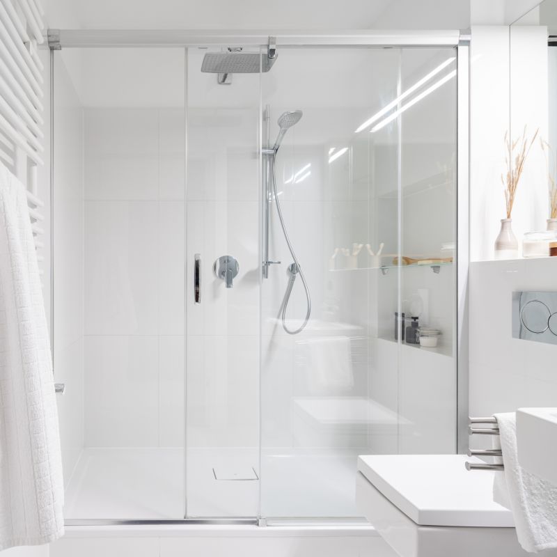 Modern Shower with Glass Enclosure